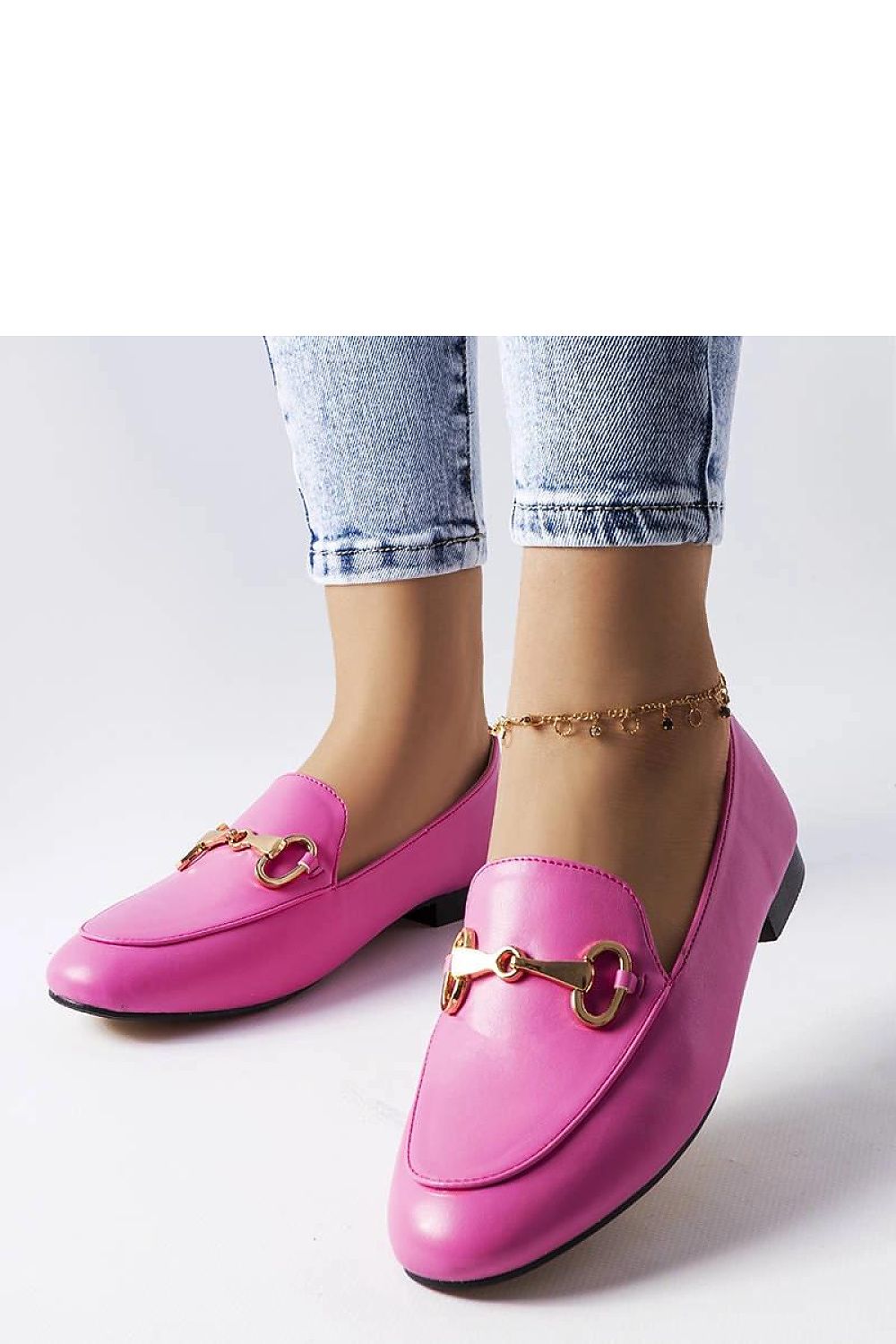 Luxury pink moccasins by Solea with buckle design, crafted from high-quality synthetic leather, showcasing elegance and comfort.