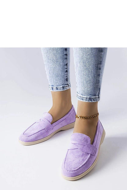 Elegant purple eco-suede moccasins for women by Solea, showcasing a minimalist design perfect for summer wear.