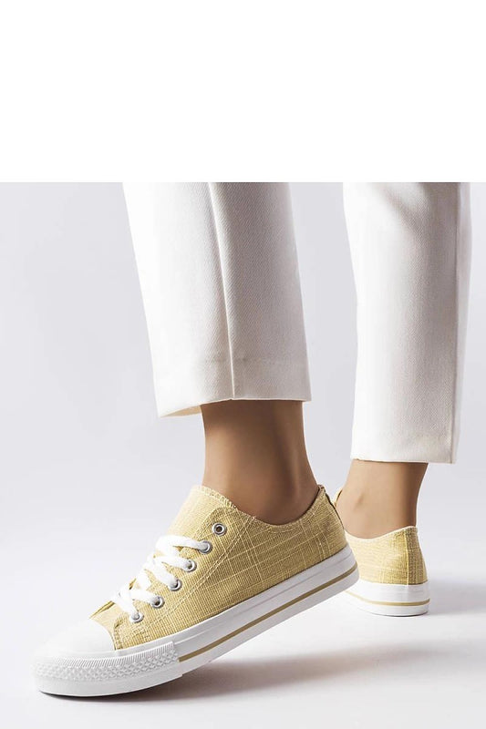 Solea Golden Shiny Sneakers Vignette – Luxurious summer footwear featuring a shiny textile finish, perfect for casual outfits.