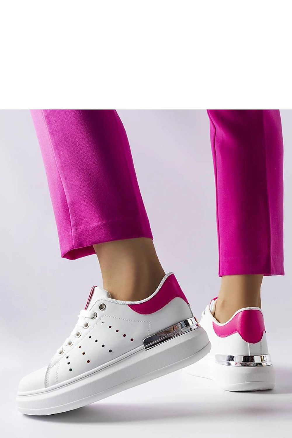 Solea White Chalut Sneakers showcasing vibrant colourful perforations, perfect for stylish summer wear in EU sizes 36 to 41.
