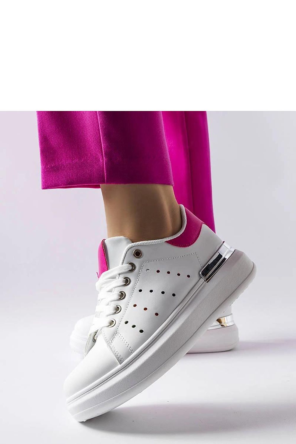 Solea White Chalut Sneakers displayed with adjustable lace-up closure and chic white rubber sole, ideal for fashionable summer outings.