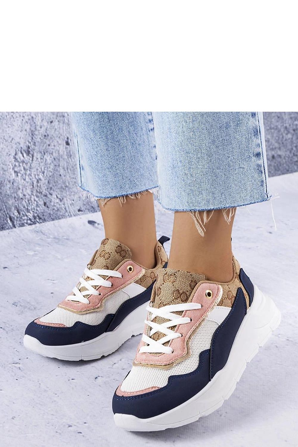 Solea Navy Blue Lebrun Sneakers with gold inserts elegantly displayed, showcasing luxurious design and comfort for chic summer footwear.