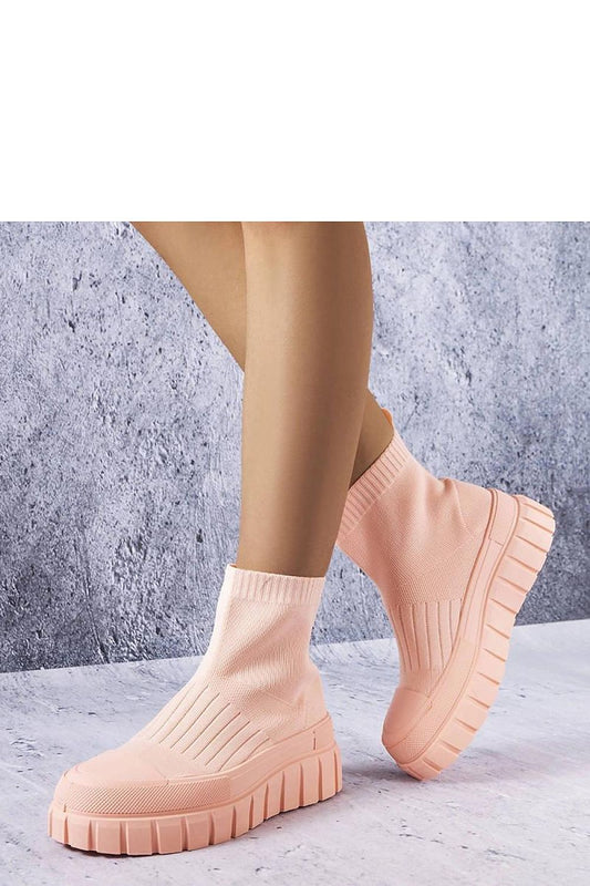 Solea pink sock sneakers for women, showcasing soft fabric and stylish rubber sole, perfect for warm days.