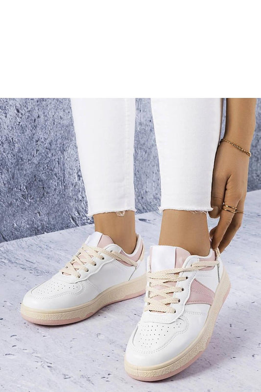 Solea Women's Marcella Sneakers in white and pink, elegantly showcasing the stylish lace-up design, perfect for summer wear.