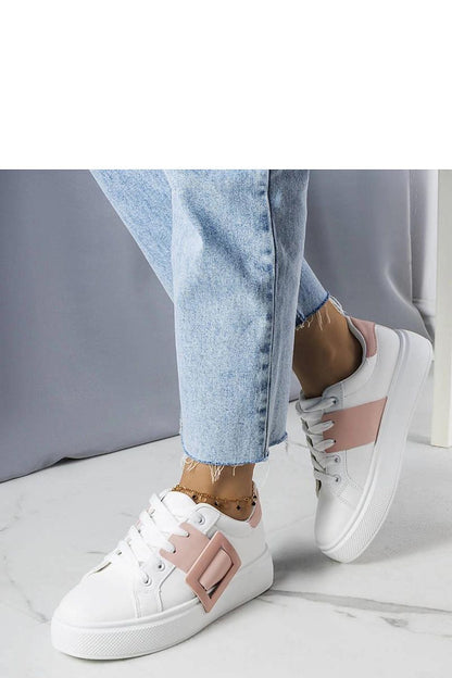 Luxury white sneakers by Solea featuring a stylish pink buckle, perfect for summer fashion, available in sizes EU 36-41.