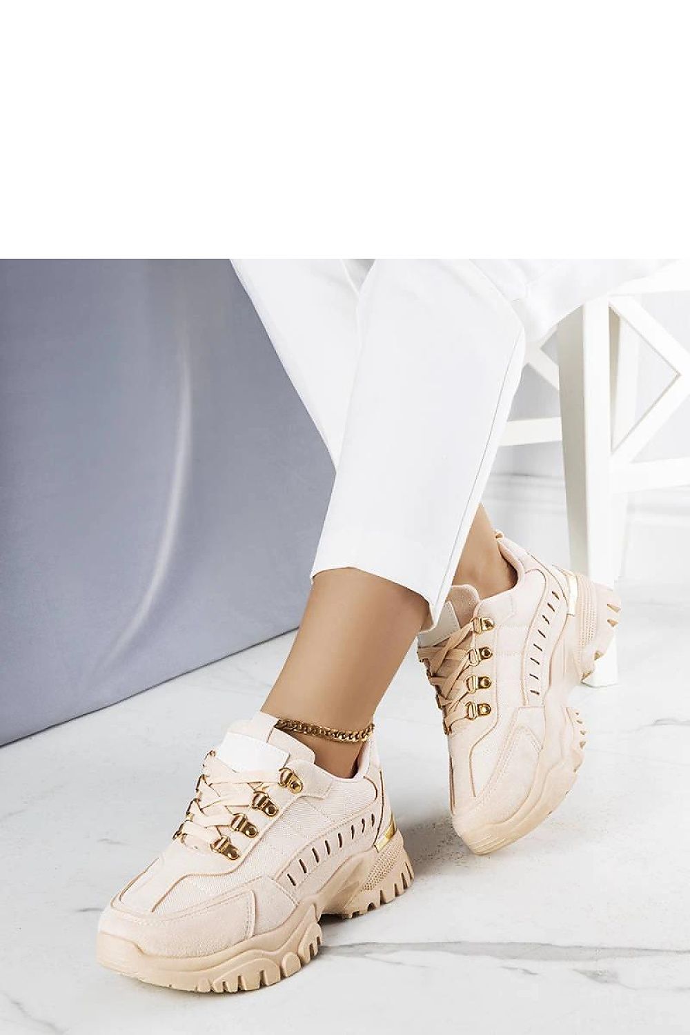 Elegant beige Lace-Up Solea sneakers for women, showcasing premium craftsmanship and comfort, perfect for summer outings.