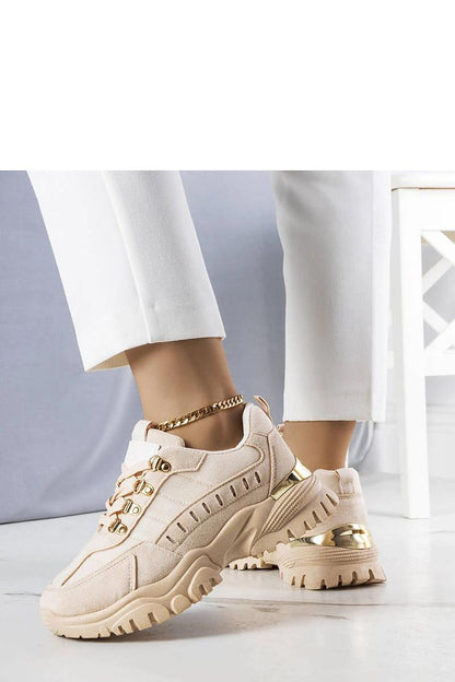 The chic design of Solea women's beige Mindy sneakers, featuring lace-up closure and a durable rubber sole for stylish support.