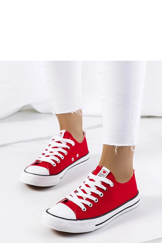 Luxury red women's sneakers Kolind from Solea featuring classic lace-up design for ultimate comfort and style.