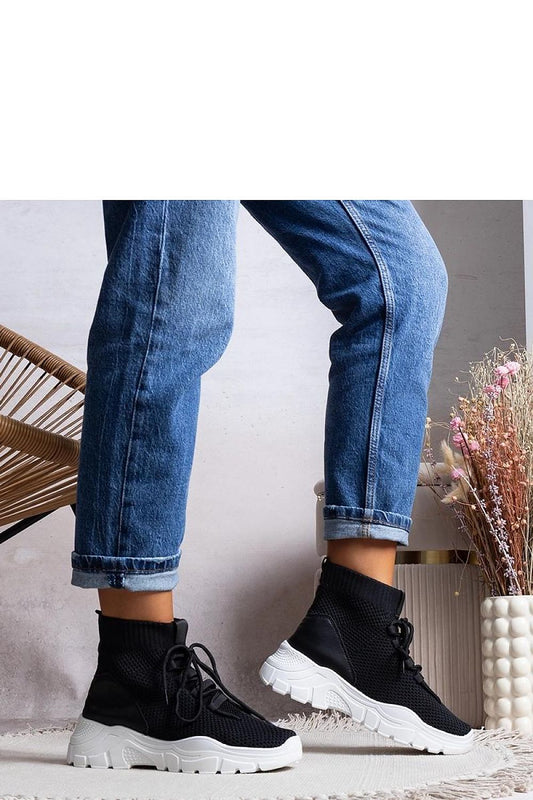 Luxury black sock sneakers Frahm by Solea showcasing elegant design and comfort, perfect for summer footwear.
