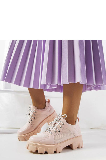 Luxurious pink women's sneakers Bernic by Solea with lace-up closure, designed for stylish summer wear, featuring durable pink rubber soles and a chic design available in EU sizes 36-41.