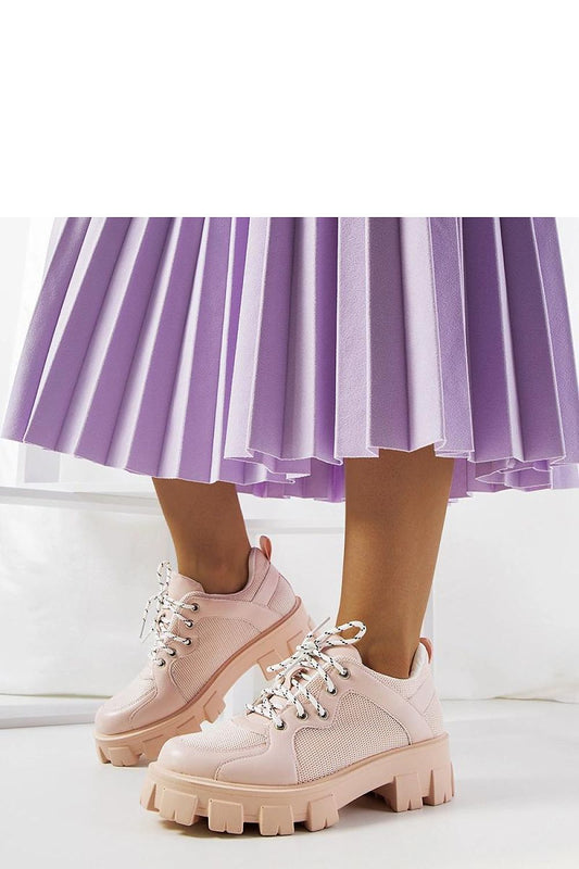 Luxurious pink women's sneakers Bernic by Solea with lace-up closure, designed for stylish summer wear, featuring durable pink rubber soles and a chic design available in EU sizes 36-41.