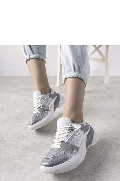 Elegant Solea Rude Silver High Sole Sneakers featuring high-quality eco-leather with a stylish metallic design, ideal for adding sophistication to autumn looks.