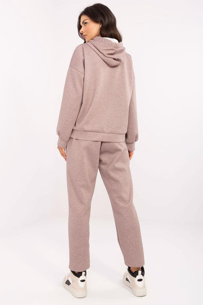 Premium Italy Moda sweat suit set with practical pockets and adjustable drawstrings, embodying sophistication and casual elegance.