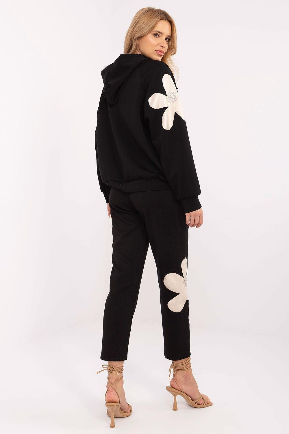 Full view of the Luxury Floral Tracksuit Set for Women by Italy Moda, showcasing a perfect blend of casual elegance with high-quality fabrics and stylish details.