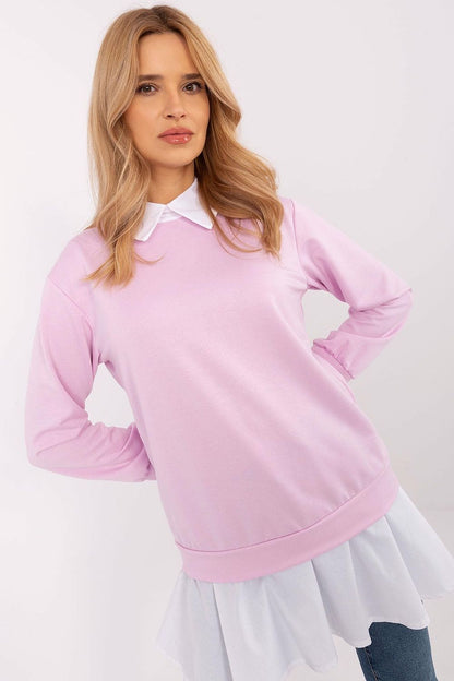 Italy Moda elegant long sleeve blouse in EU size 0, featuring a timeless design made from a luxurious viscose-cotton blend.