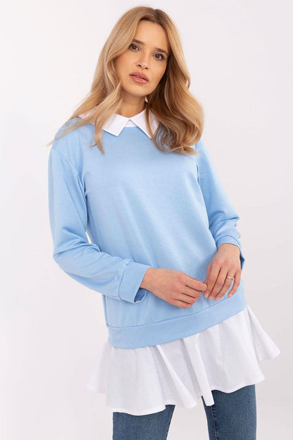 Italy Moda blouse style presentation, showcasing a smooth pattern that easily pairs with diverse fashion ensembles.