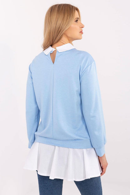 Casual yet chic blouse by Italy Moda in EU size 0, crafted from a luxurious viscose and cotton blend, perfect for any occasion.