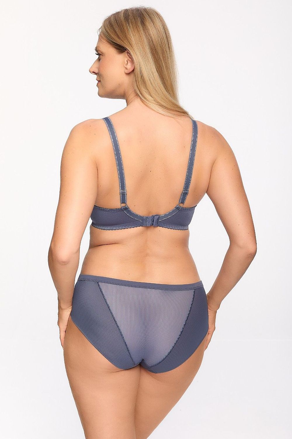 Close-up view of the Luxury Semi-Soft Cotton Bra by Gaia, highlighting its intricate design, soft cotton fabric, and adjustable straps for a perfect fit.