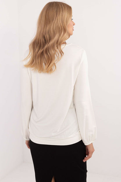 Luxurious micro modal blouse by Relevance in EU size 0, measuring 69 cm in length, ideal for both casual and professional outfits.