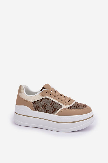 Close-up of Step in Style's Luxury Eco Leather Platform Sneakers for Women, highlighting the premium artificial leather texture and intricate detailing, ideal for fashionable daily wear.