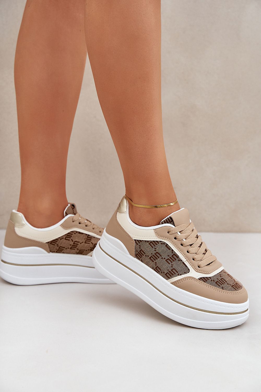 Luxury Eco Leather Platform Sneakers for Women from Step in Style, featuring a chic look and removable foam insole for ultimate comfort, designed for stylish everyday use.
