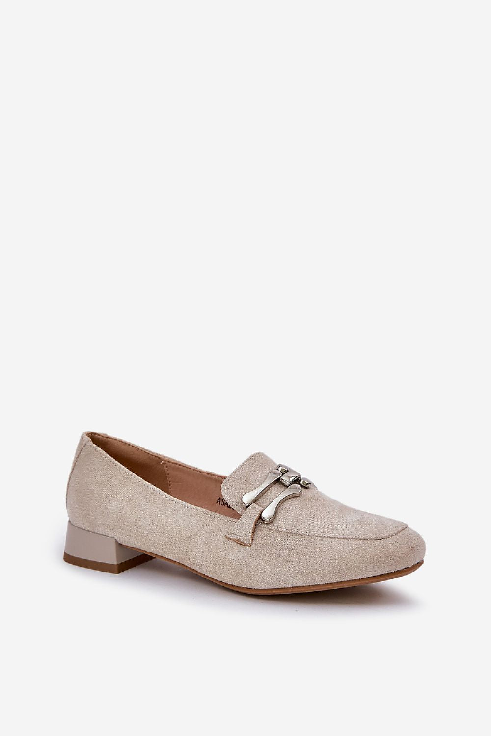 Chic eco suede women's moccasins by Step in Style featuring a delicate heel, ideal for everyday elegance.