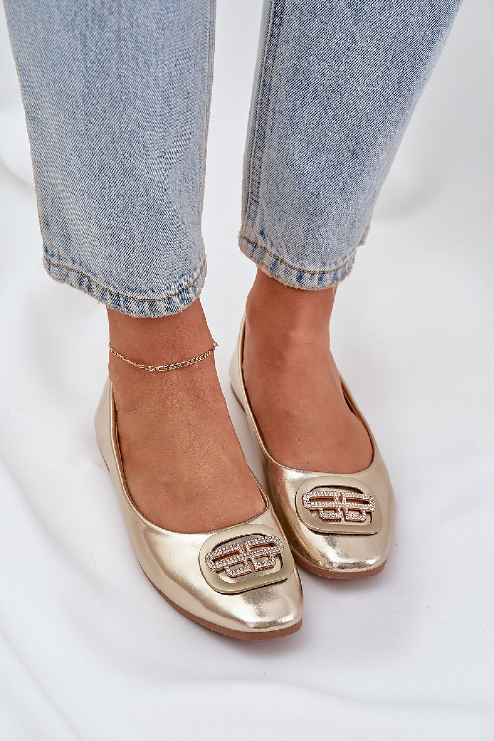 Elegant Eco Leather Ballet Flats for Women by Step in Style, featuring a classic design and rounded toe in a luxurious finish.