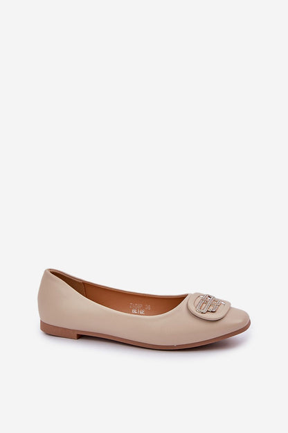 Step in Style luxurious eco leather ballet flats with rounded toes and subtle decorations, perfect for enhancing casual or elegant outfits.