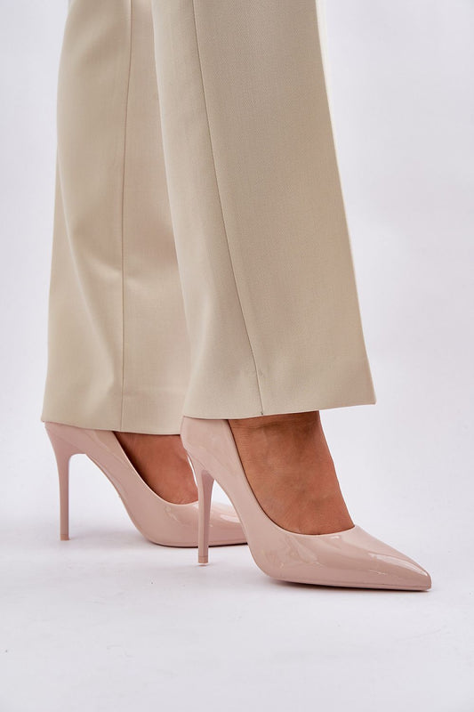 Elegant women's high heels in patent eco-leather by Step in Style, featuring a chic pointed toe design and 11 cm heel height, perfect for sophisticated evening wear and special occasions.