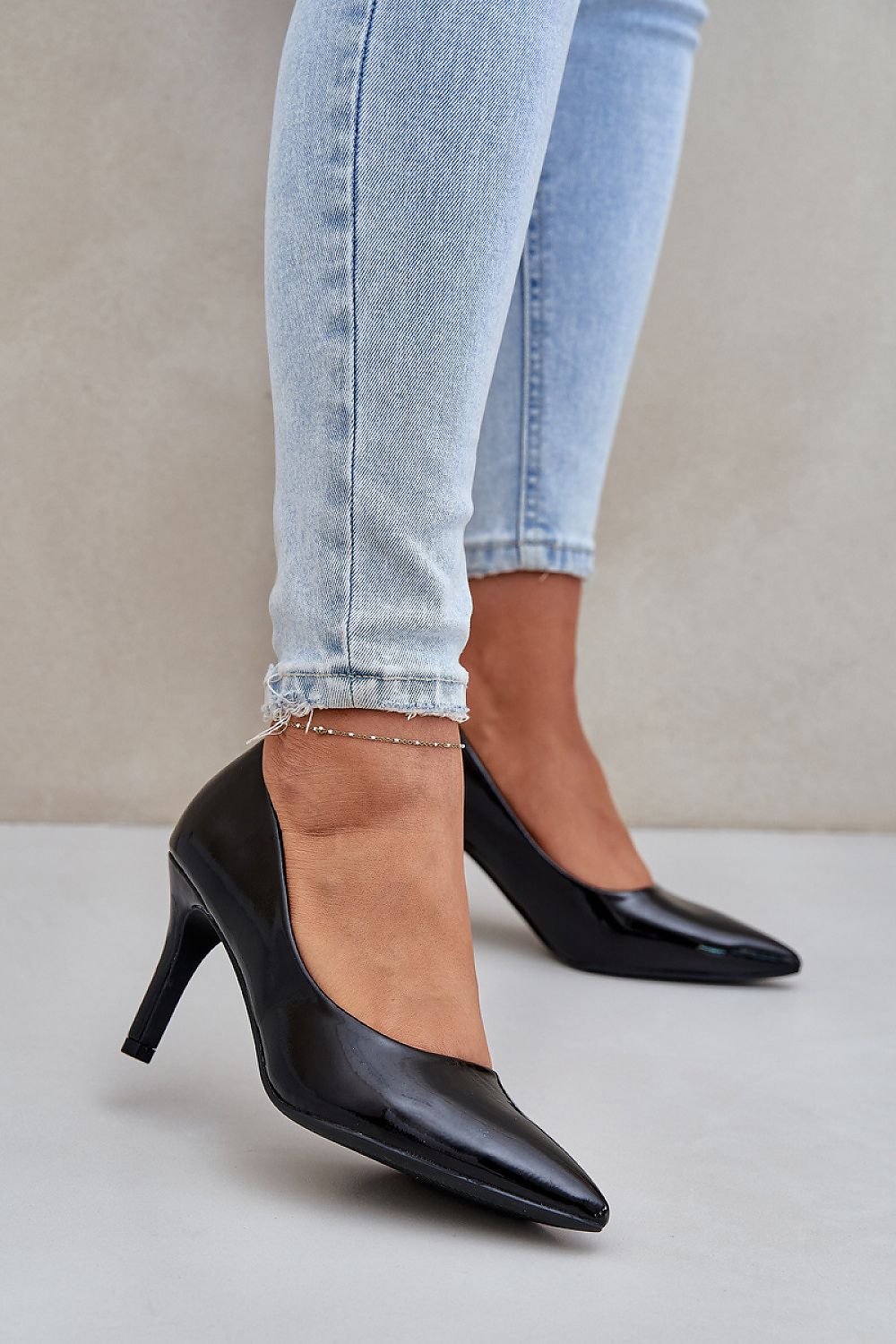 Elegant women's high heels in eco leather by Step in Style with pointed toes and 8.5cm heels, perfect for sophisticated occasions.