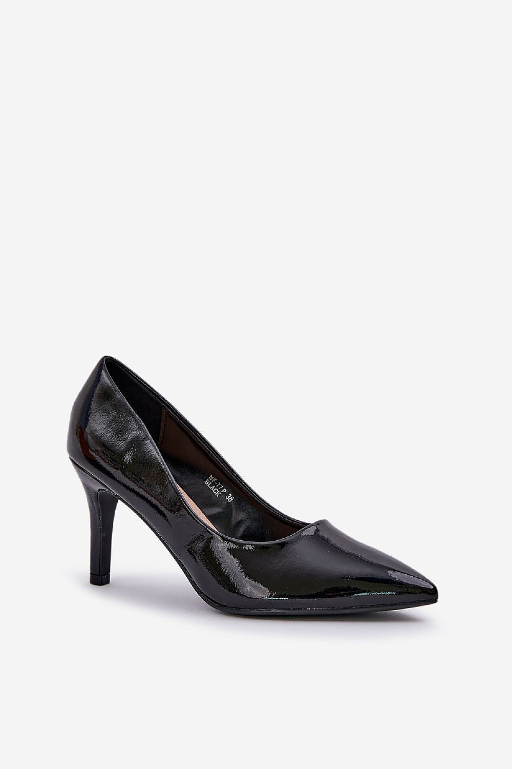 Stylish pointed toe high heels made from eco leather by Step in Style, featuring a shiny finish and available in EU sizes 36-40.