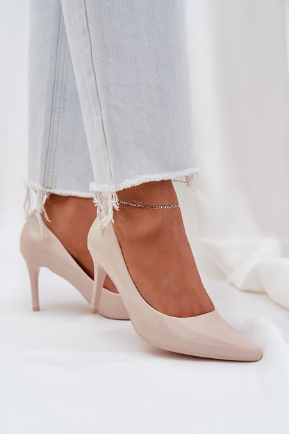 A stylish arrangement of women's patent eco leather high heels by Step in Style, available in sizes EU 36-41, designed for sophisticated evening outings.