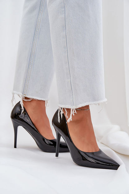 Elegant women's patent leather high heels by 'Step in Style', featuring a 10.5 cm heel height, perfect for adding sophistication to any outfit.