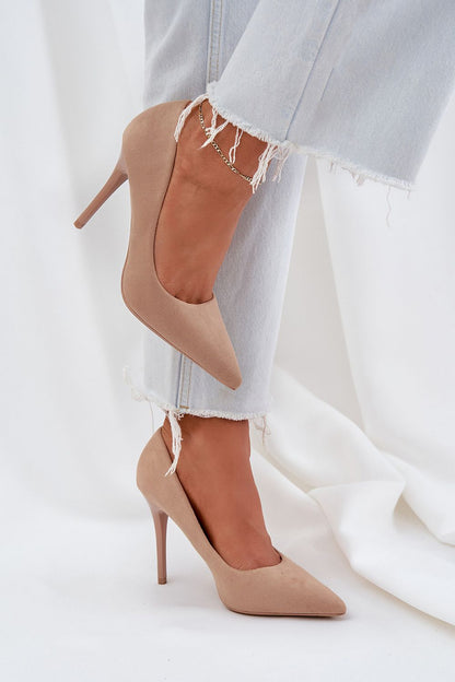 Step in Style Luxury Eco Suede High Heels, showcasing a chic design with a 10.5 cm heel, perfect for sophisticated outfits.