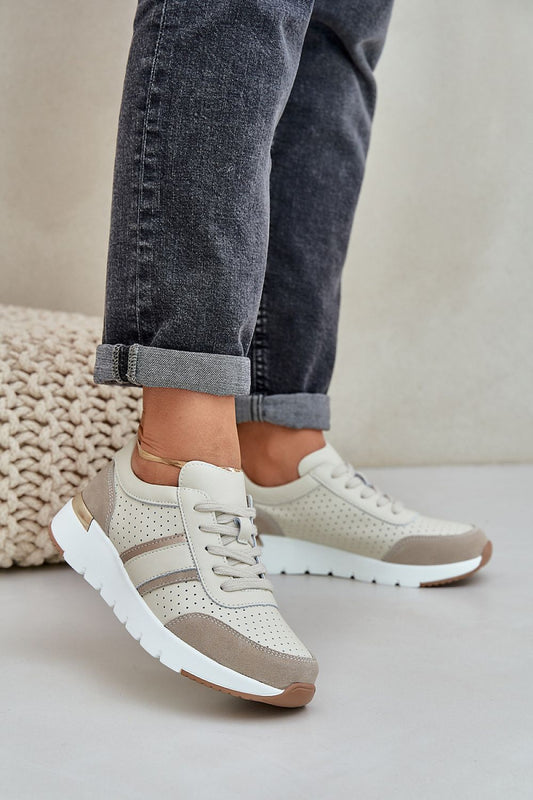 Stylish women's leather sneakers by Step in Style, featuring a lightweight platform design and comfort insole for ultimate walking comfort.