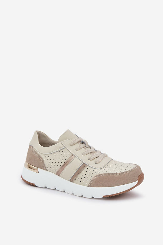 Overview of the women's leather sneakers with a 6.5 cm upper height, crafted by Step in Style for a luxurious casual look.