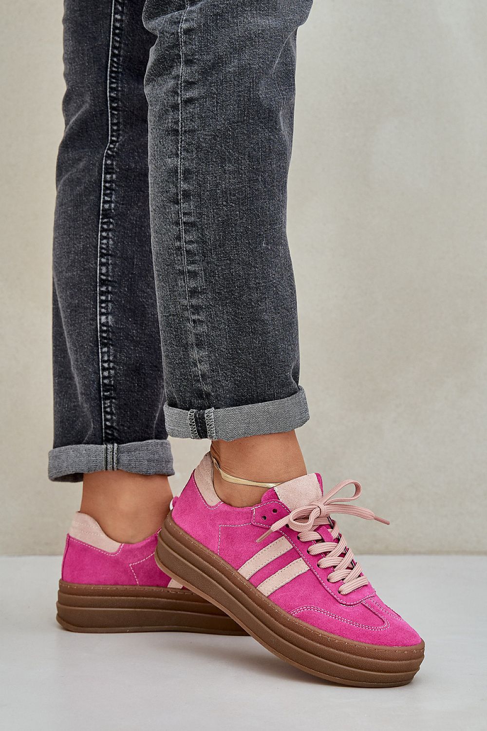 Luxury women's sneakers by Step in Style, featuring a comfortable insole and chic lace-up design perfect for modern fashion.