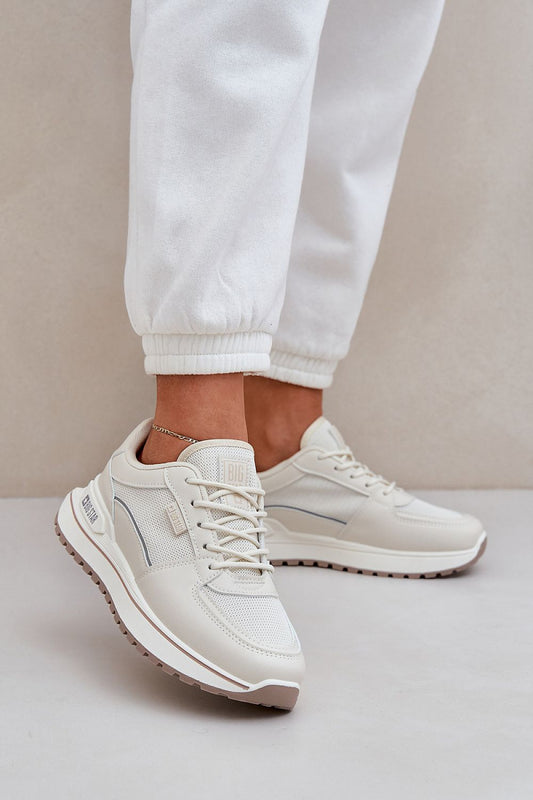 Big Star women's eco leather sneakers with cushioning sole, embossed with luxurious textures and showcasing a stylish design, perfect for elevating everyday outfits. Crafted by Step in Style.