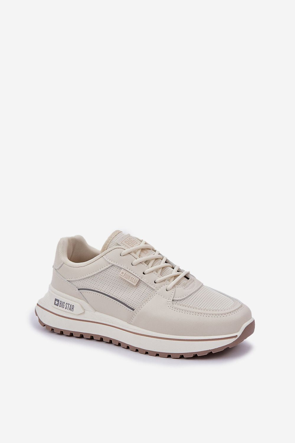 Close-up of Big Star women's eco leather sneakers featuring the HI POLLY SYSTEM insole for exceptional comfort, designed by Step in Style, combining elegance with eco-conscious materials.