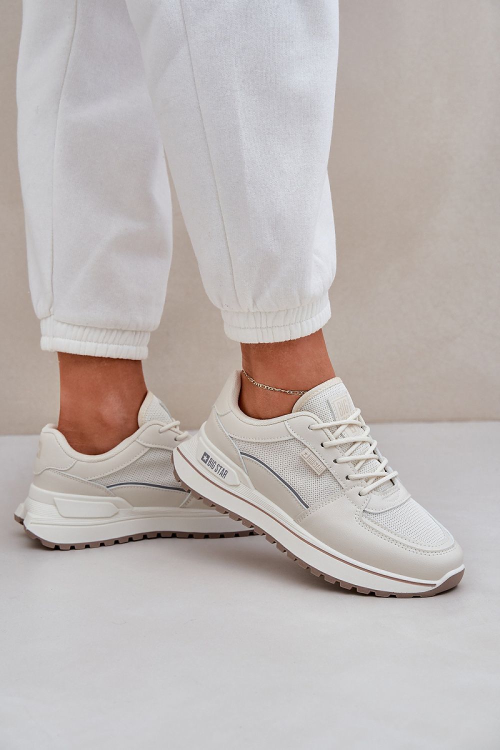 Elegant Big Star Women's Eco Leather Sneakers with Cushioning Sole, showcasing luxury design and comfort, available in sizes EU 36-41 by Step in Style.