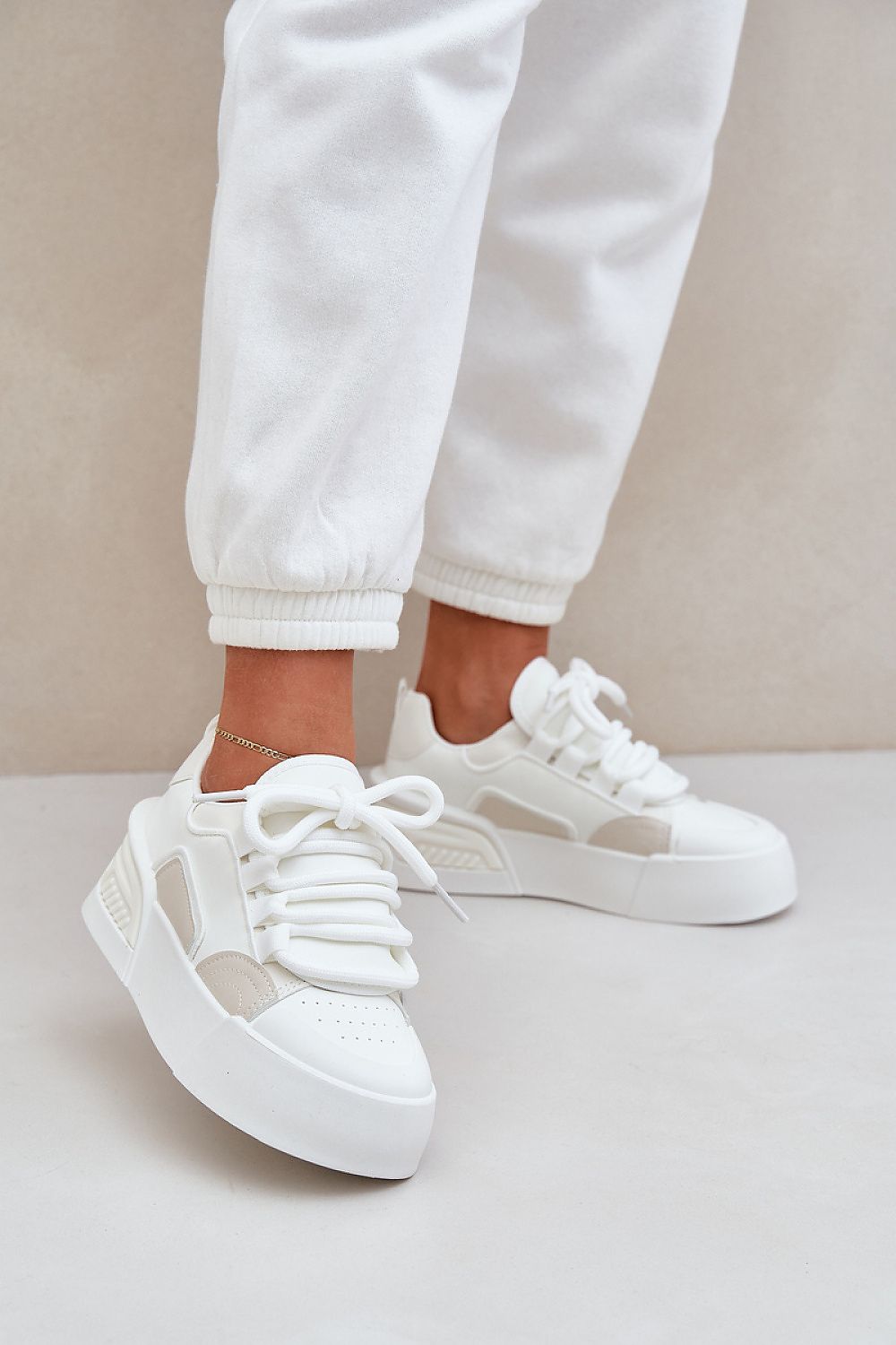Premium eco leather women's platform sneakers, offering a sophisticated touch and versatile design by Step in Style.
