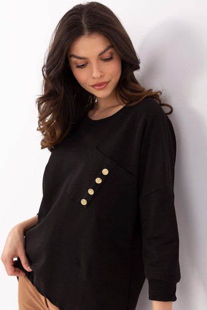 Close-up of the smooth fabric of the high-quality cotton blouse emphasizing comfort and elegance by Factory Price.