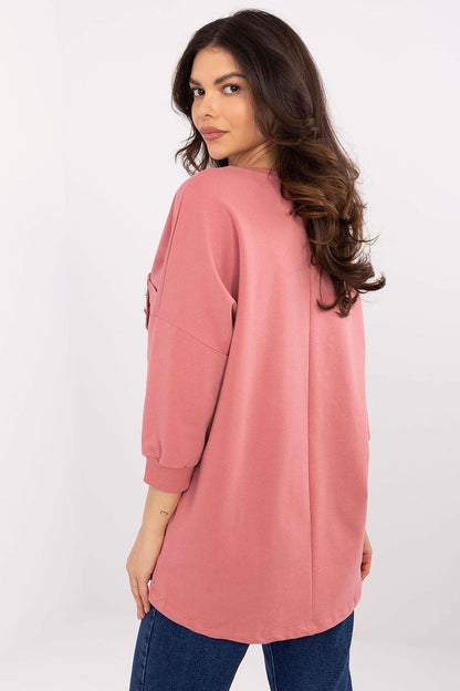 Stylish cotton blouse featuring decorative buttons and a practical pocket, designed by Factory Price for a luxurious everyday look.