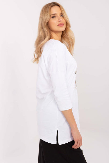 Stylish cotton-blend blouse with an eye-catching animal motif, designed by Factory Price for women who value comfort and elegance.