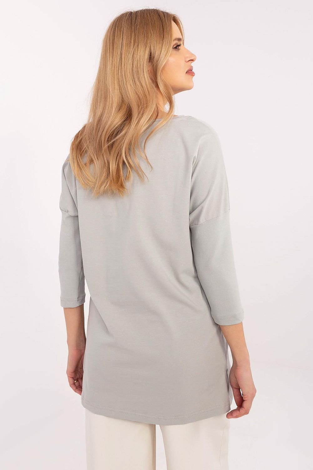 Close-up view of the romantic floral design on the Elegant Floral Print Blouse by Factory Price, highlighting the soft cotton fabric and luxurious fit.