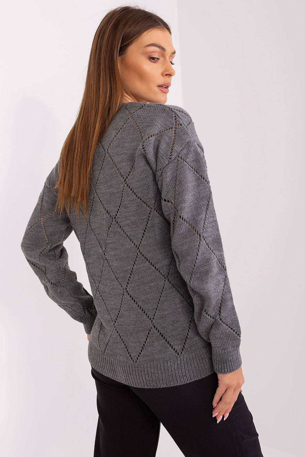 Refined and elegant Rue Paris women's cardigan with a lace pattern, perfect for cooler days and fashionable layering.