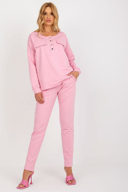 Stylish display of Lakerta's luxury modern tracksuit set for women, highlighting its chic design, perfect fit, and practical pockets.