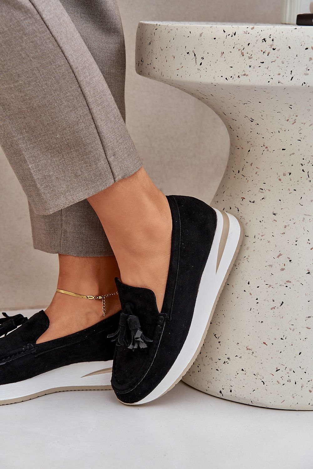 Sophisticated Women's Slip-On Moccasin Shoes in eco suede by Step in Style, available in various sizes, ideal for adding a touch of elegance to your ensemble.