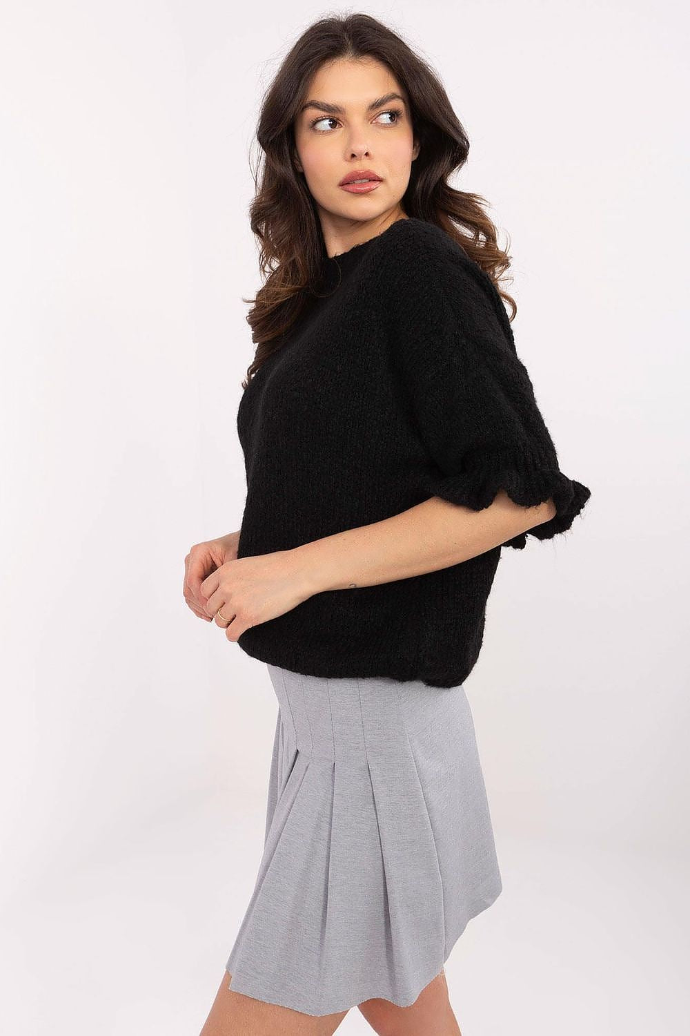Beautifully styled Italy Moda sweater for women, capturing the comfort of a premium acrylic-wool blend with an elegant look.