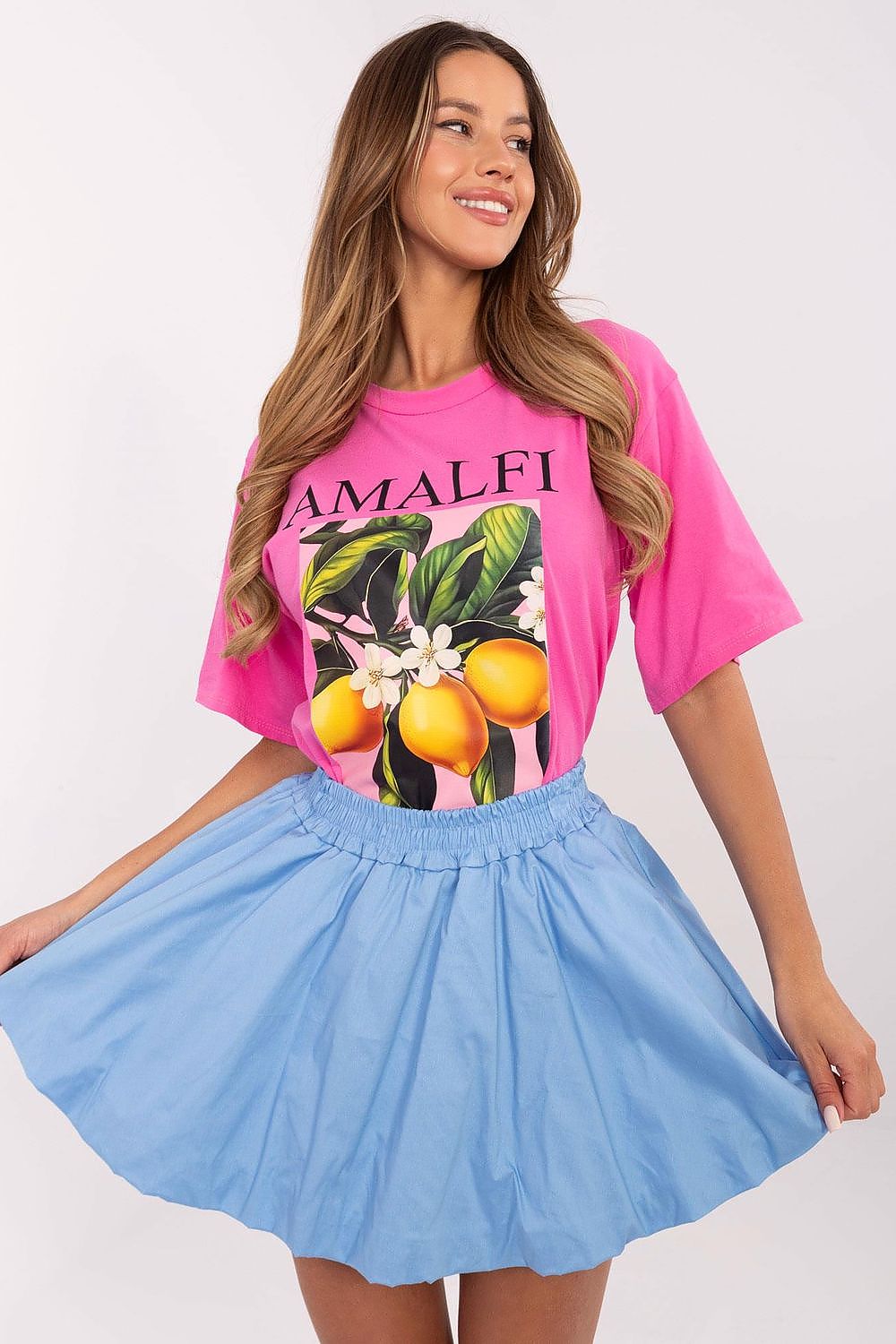 Exquisite Italy Moda Mini Skirt accentuating a smooth silhouette, perfect for fashion-forward individuals seeking style with functionality.